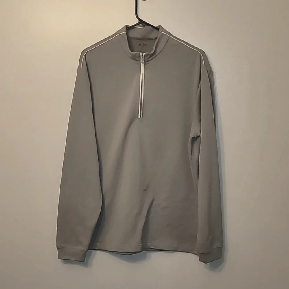 Men's size medium ADIDAS golf pullover long sleeve gray LOT-B